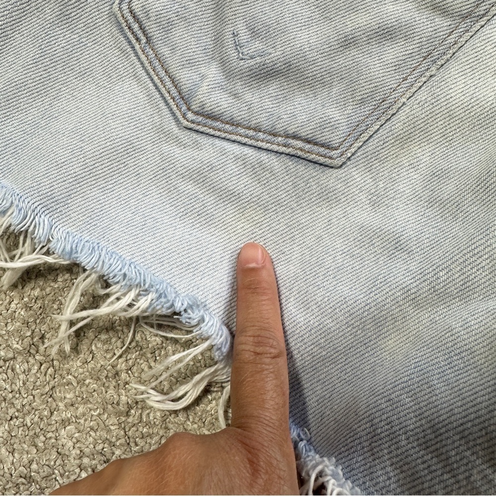 Hudson Women’s Sade Cut Off Denim Shorts High Rise Frayed Hem in Trea Size 24 - Picture 16 of 16